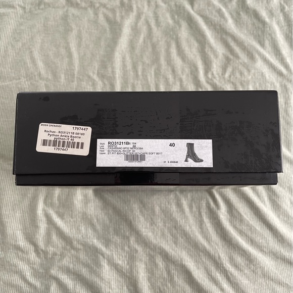 ROCHAS PARIS *BRAND NEW* | Python Glitter Ankle Bootie | IT 40 - Picture 15 of 15